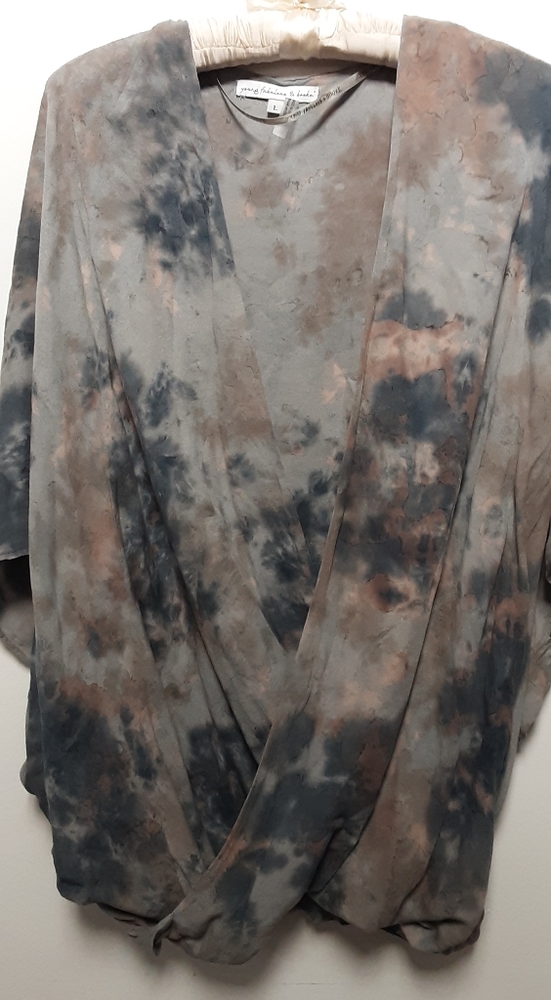 Young, Fabulous & Broke Draped Blouse Sz L